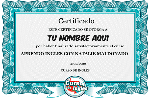 Certificado Ingles